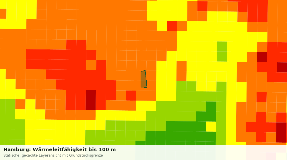 Statische Kartenansicht: Hamburg: Wärmeleitfähigkeit bis 100 m