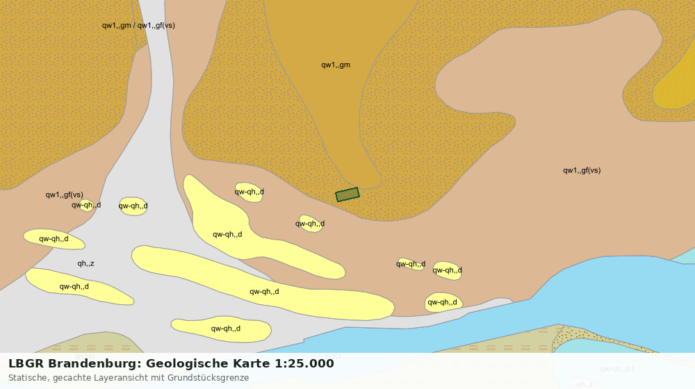 Statische Kartenansicht: LBGR Brandenburg: Geologische Karte 1:25.000