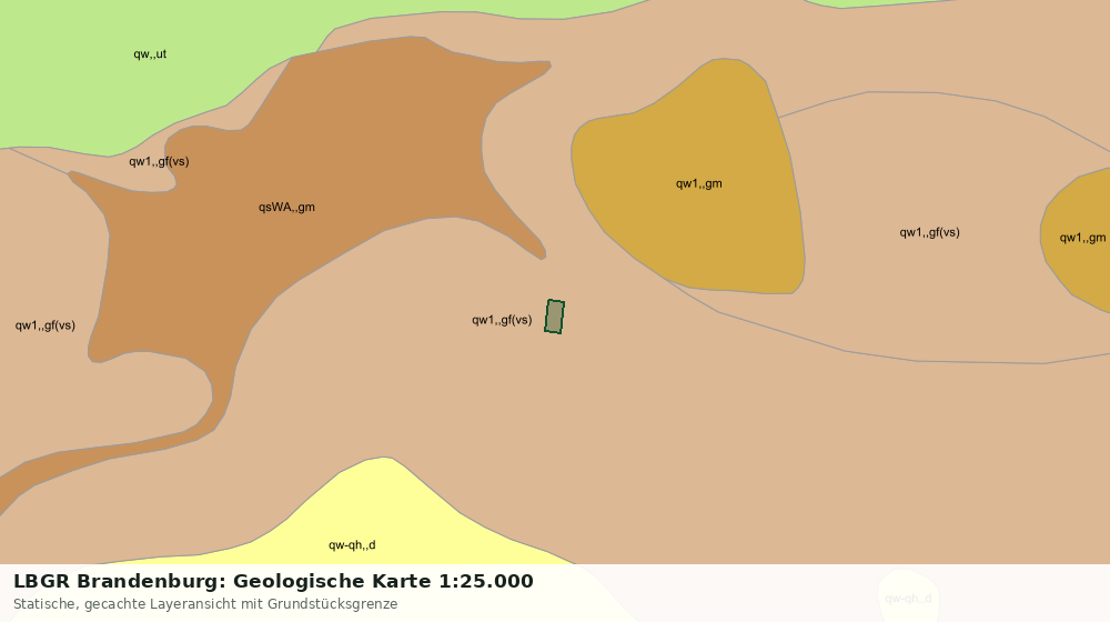 Statische Kartenansicht: LBGR Brandenburg: Geologische Karte 1:25.000
