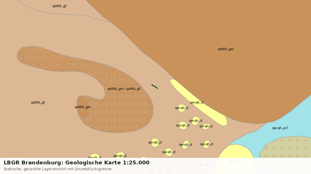 Statische Kartenansicht: LBGR Brandenburg: Geologische Karte 1:25.000