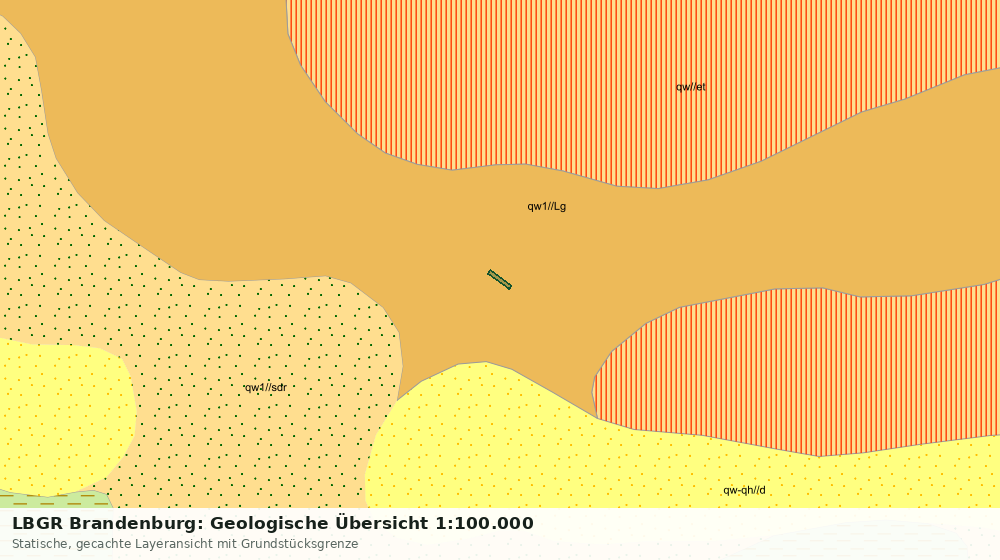 Statische Kartenansicht: LBGR Brandenburg: Geologische Übersicht 1:100.000