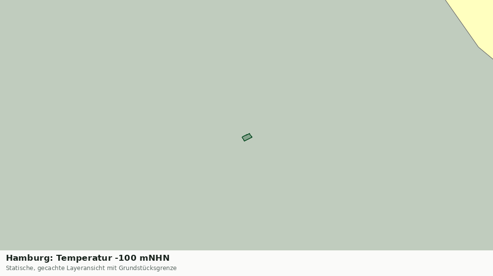 Statische Kartenansicht: Hamburg: Temperatur -100 mNHN