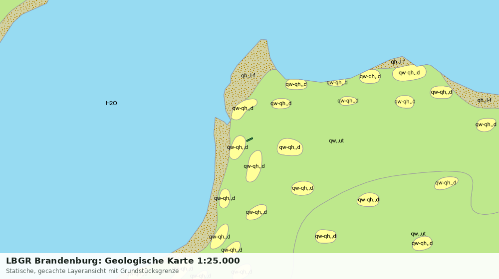 Statische Kartenansicht: LBGR Brandenburg: Geologische Karte 1:25.000