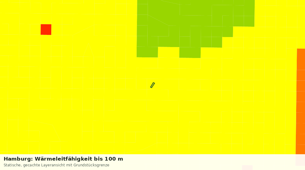 Statische Kartenansicht: Hamburg: Wärmeleitfähigkeit bis 100 m