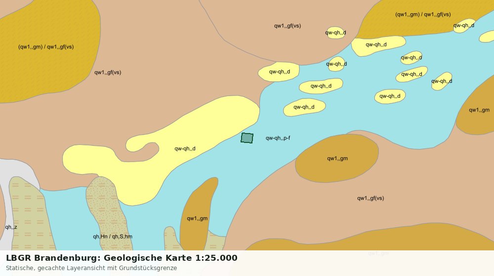 Statische Kartenansicht: LBGR Brandenburg: Geologische Karte 1:25.000