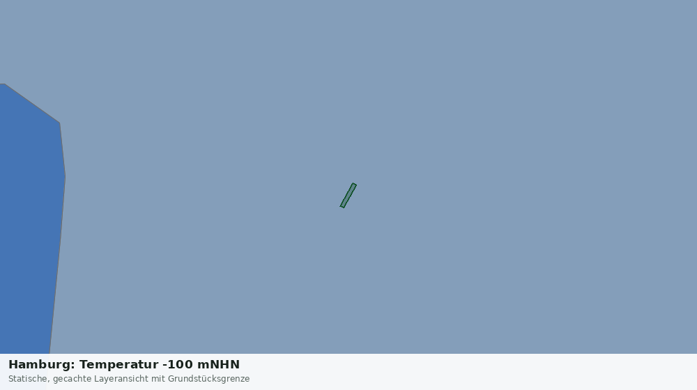 Statische Kartenansicht: Hamburg: Temperatur -100 mNHN