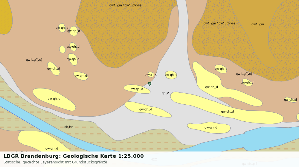 Statische Kartenansicht: LBGR Brandenburg: Geologische Karte 1:25.000