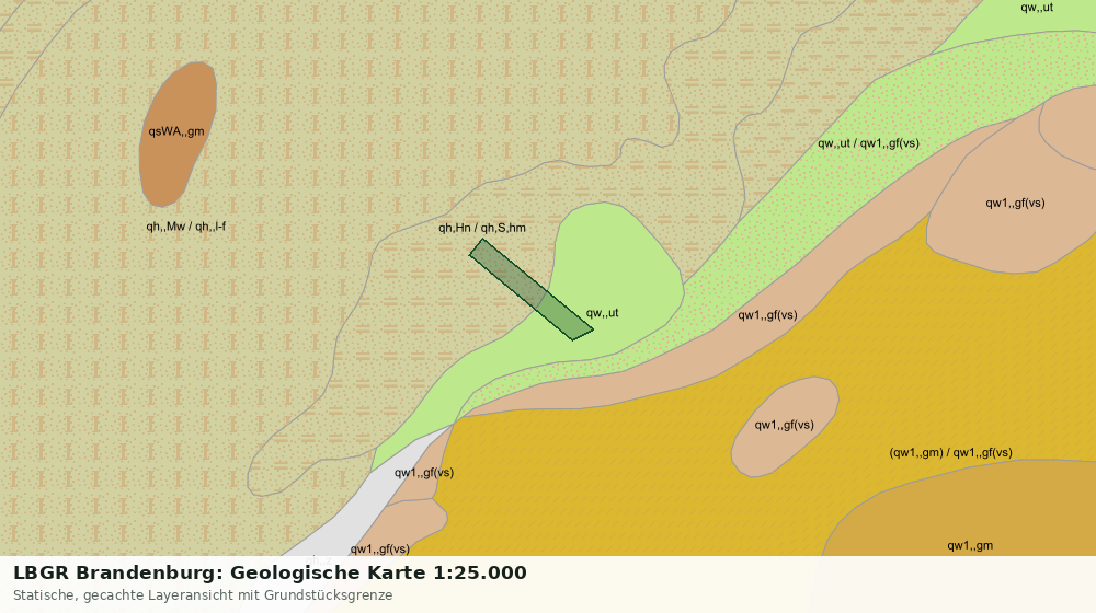 Statische Kartenansicht: LBGR Brandenburg: Geologische Karte 1:25.000