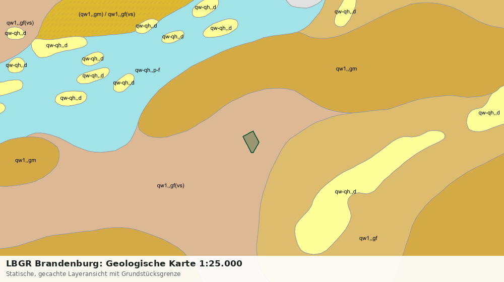 Statische Kartenansicht: LBGR Brandenburg: Geologische Karte 1:25.000