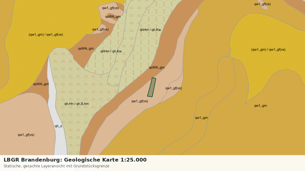 Statische Kartenansicht: LBGR Brandenburg: Geologische Karte 1:25.000