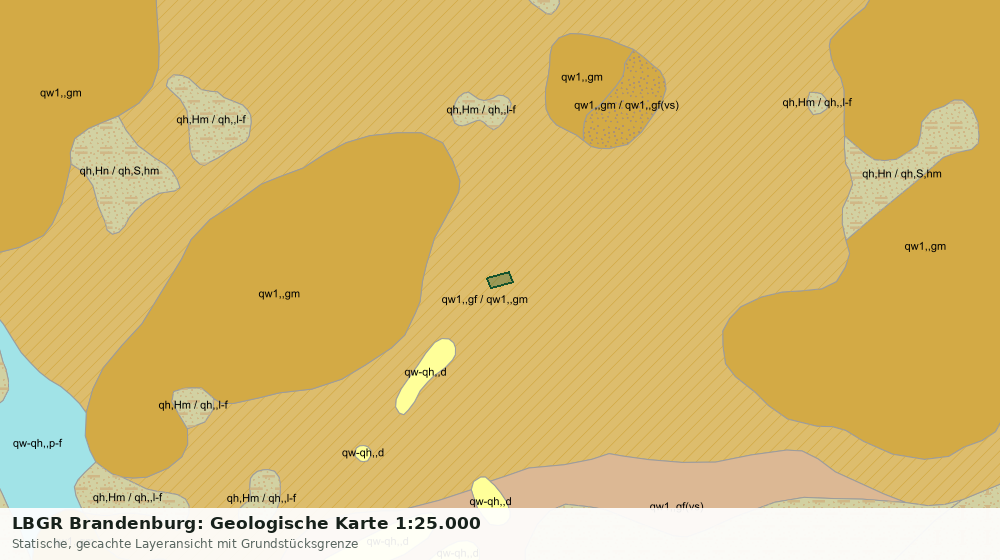 Statische Kartenansicht: LBGR Brandenburg: Geologische Karte 1:25.000