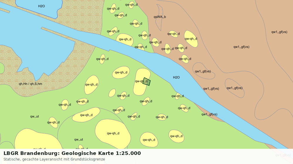 Statische Kartenansicht: LBGR Brandenburg: Geologische Karte 1:25.000