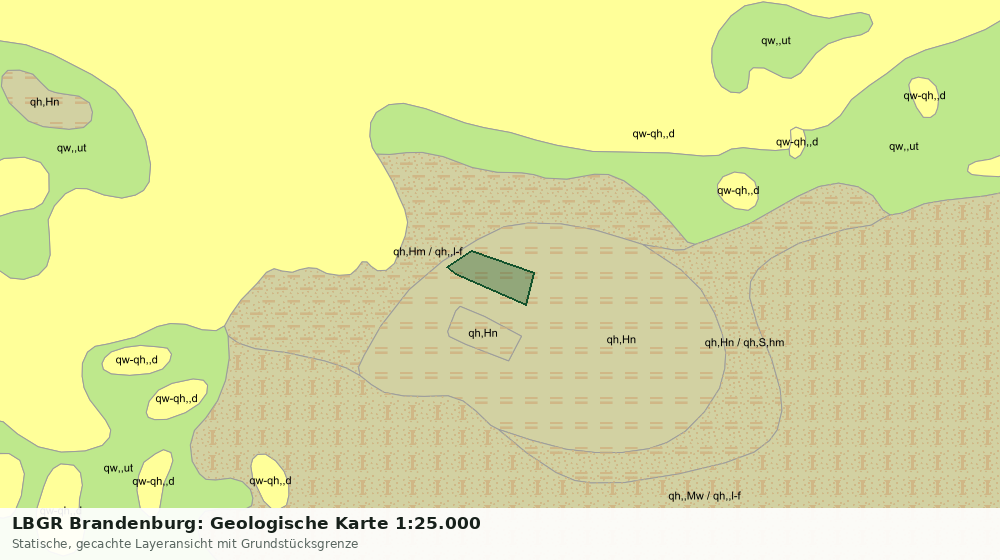 Statische Kartenansicht: LBGR Brandenburg: Geologische Karte 1:25.000