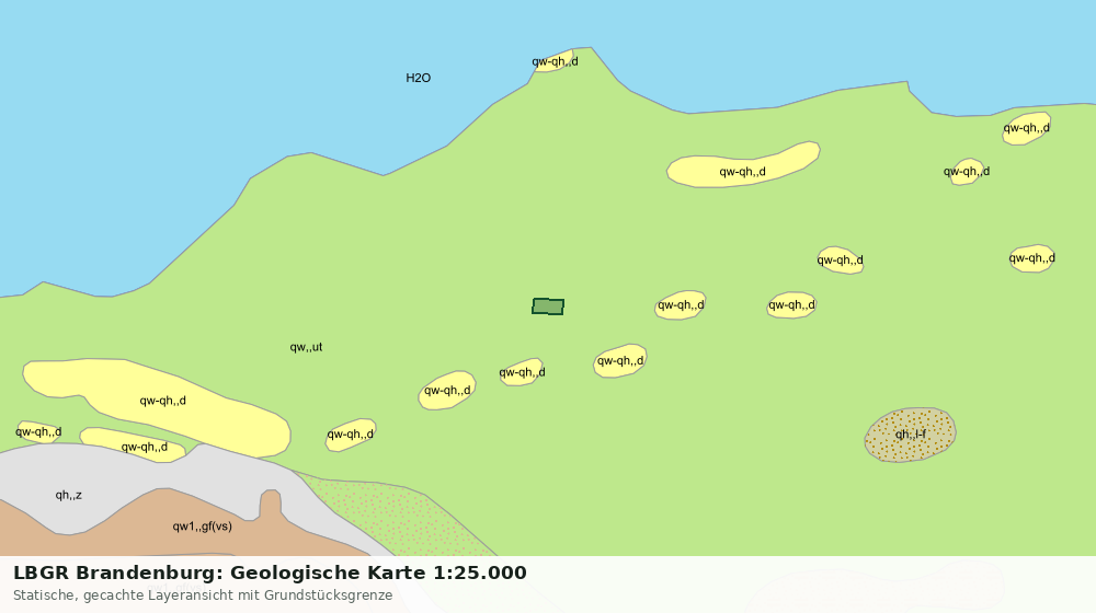 Statische Kartenansicht: LBGR Brandenburg: Geologische Karte 1:25.000