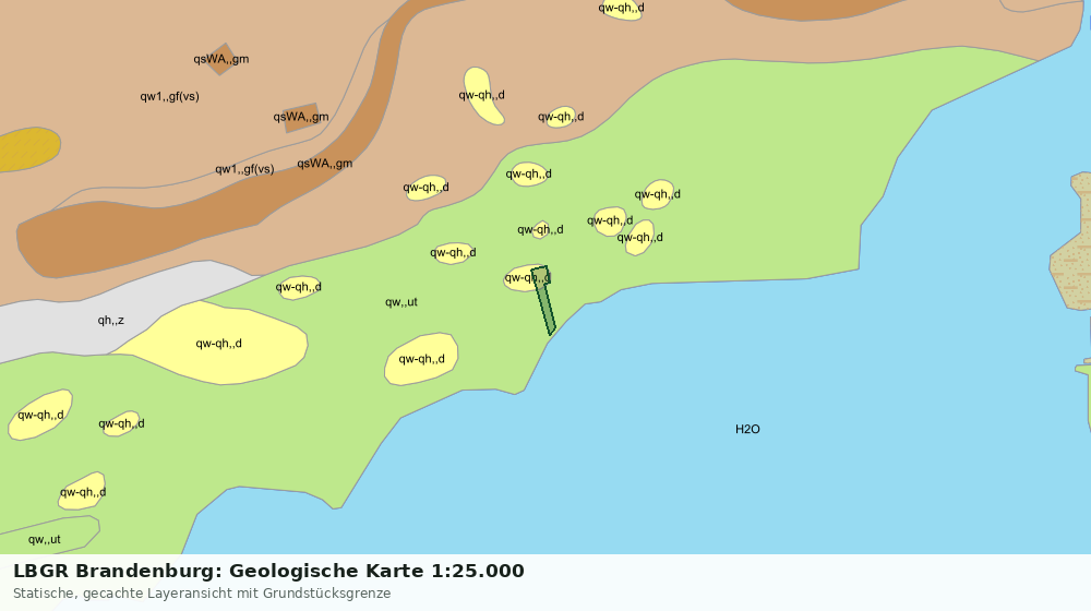 Statische Kartenansicht: LBGR Brandenburg: Geologische Karte 1:25.000