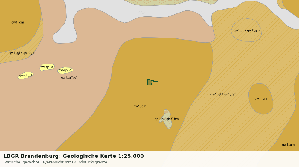 Statische Kartenansicht: LBGR Brandenburg: Geologische Karte 1:25.000