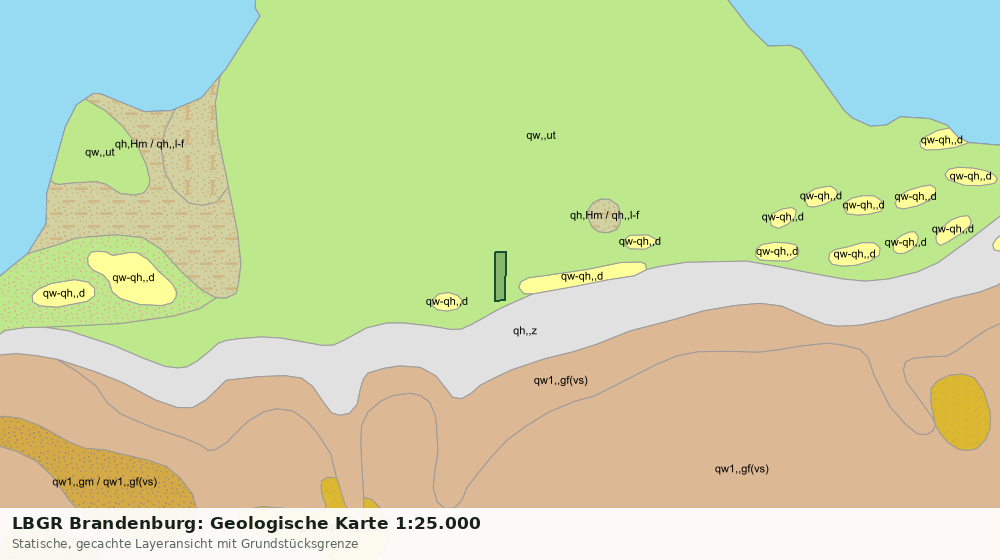 Statische Kartenansicht: LBGR Brandenburg: Geologische Karte 1:25.000