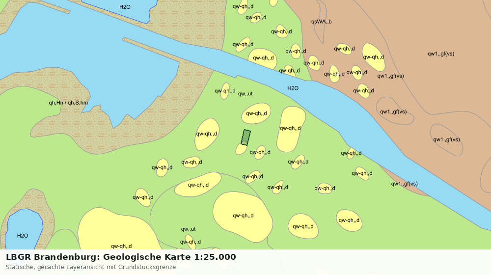 Statische Kartenansicht: LBGR Brandenburg: Geologische Karte 1:25.000