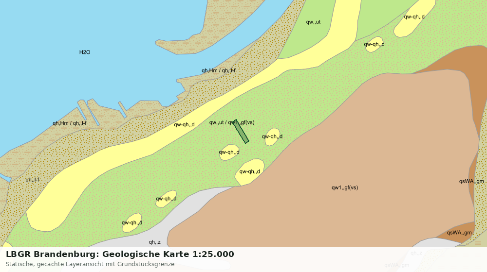 Statische Kartenansicht: LBGR Brandenburg: Geologische Karte 1:25.000
