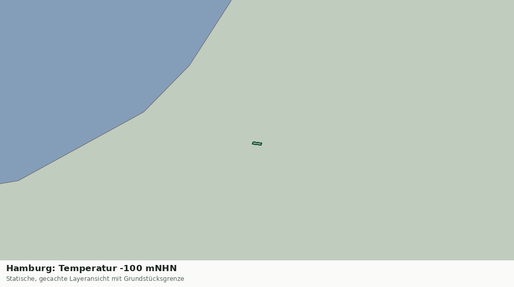 Statische Kartenansicht: Hamburg: Temperatur -100 mNHN