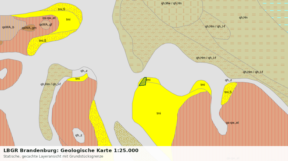 Statische Kartenansicht: LBGR Brandenburg: Geologische Karte 1:25.000