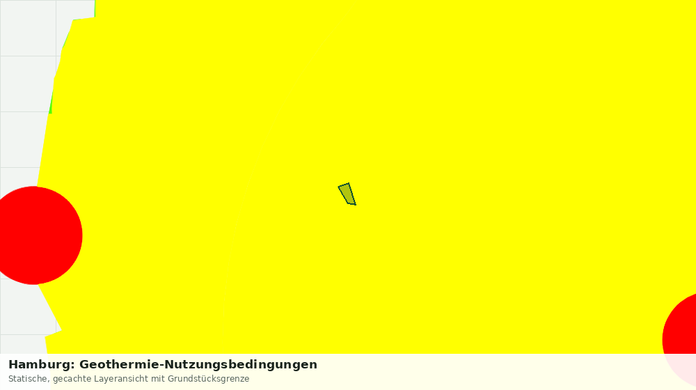 Statische Kartenansicht: Hamburg: Geothermie-Nutzungsbedingungen