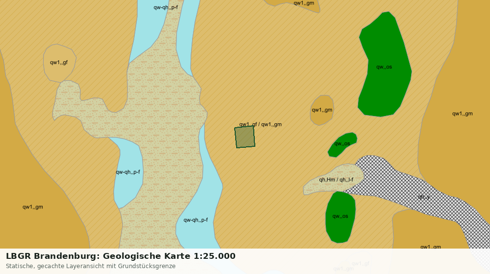 Statische Kartenansicht: LBGR Brandenburg: Geologische Karte 1:25.000