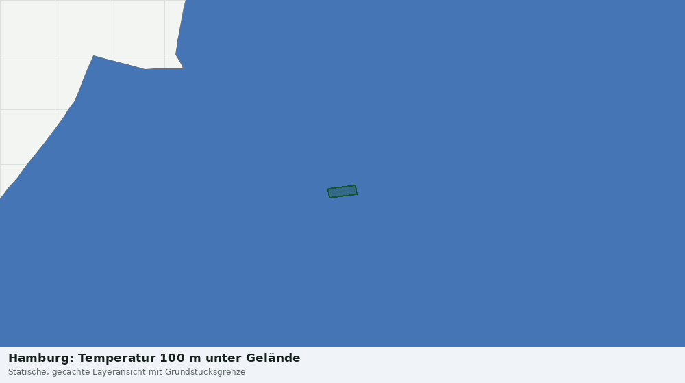 Statische Kartenansicht: Hamburg: Temperatur 100 m unter Gelände