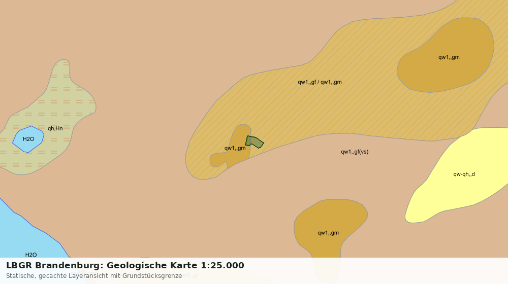 Statische Kartenansicht: LBGR Brandenburg: Geologische Karte 1:25.000