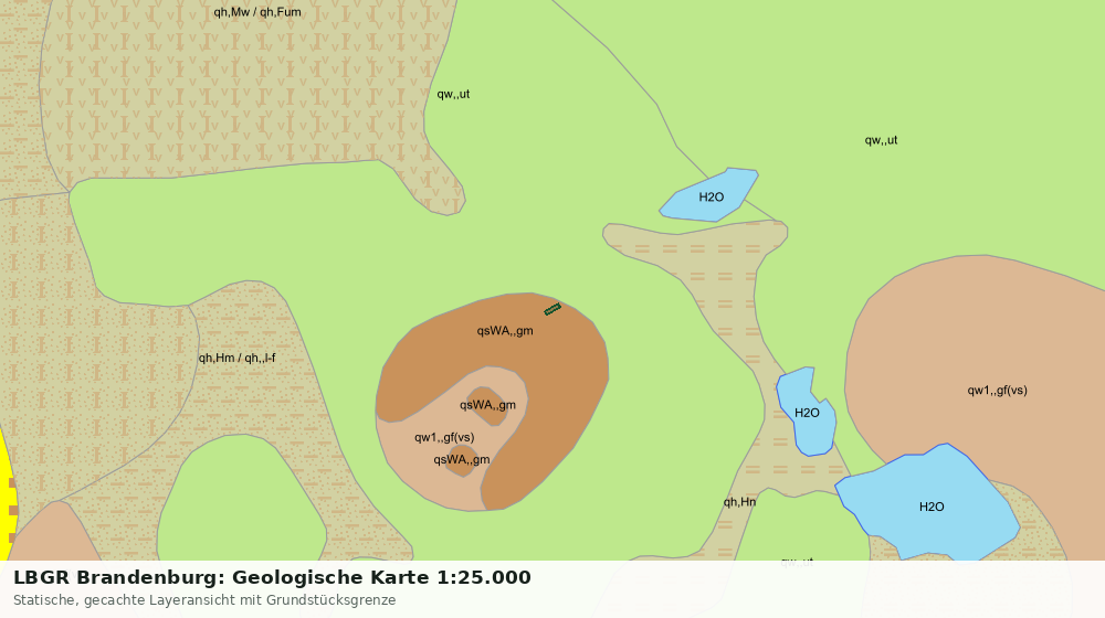Statische Kartenansicht: LBGR Brandenburg: Geologische Karte 1:25.000