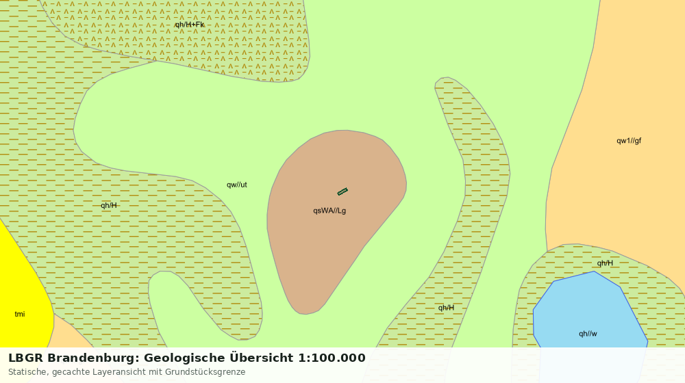 Statische Kartenansicht: LBGR Brandenburg: Geologische Übersicht 1:100.000