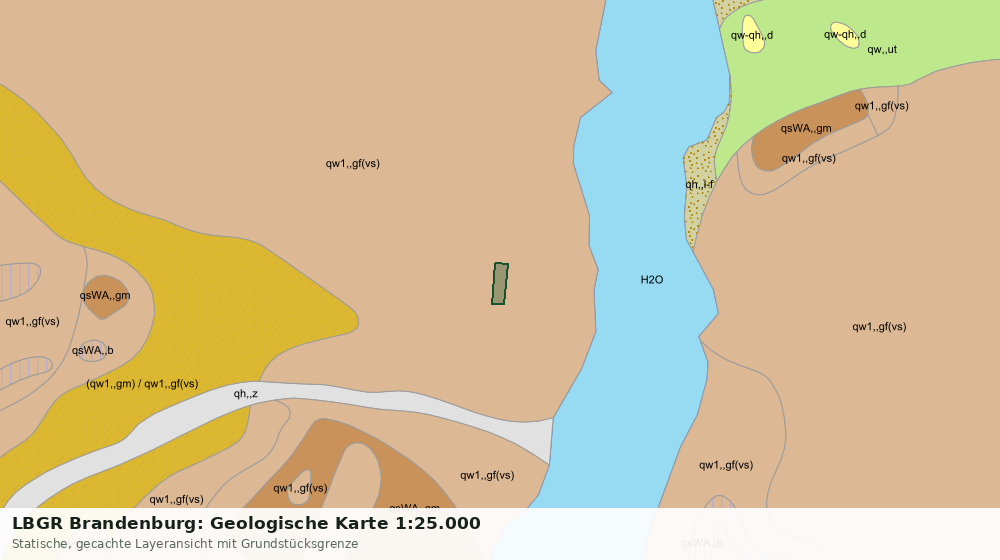 Statische Kartenansicht: LBGR Brandenburg: Geologische Karte 1:25.000