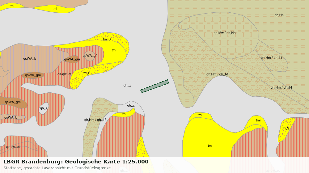 Statische Kartenansicht: LBGR Brandenburg: Geologische Karte 1:25.000