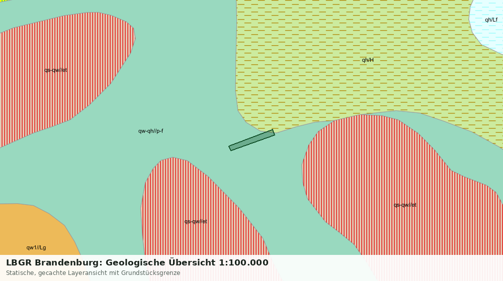 Statische Kartenansicht: LBGR Brandenburg: Geologische Übersicht 1:100.000