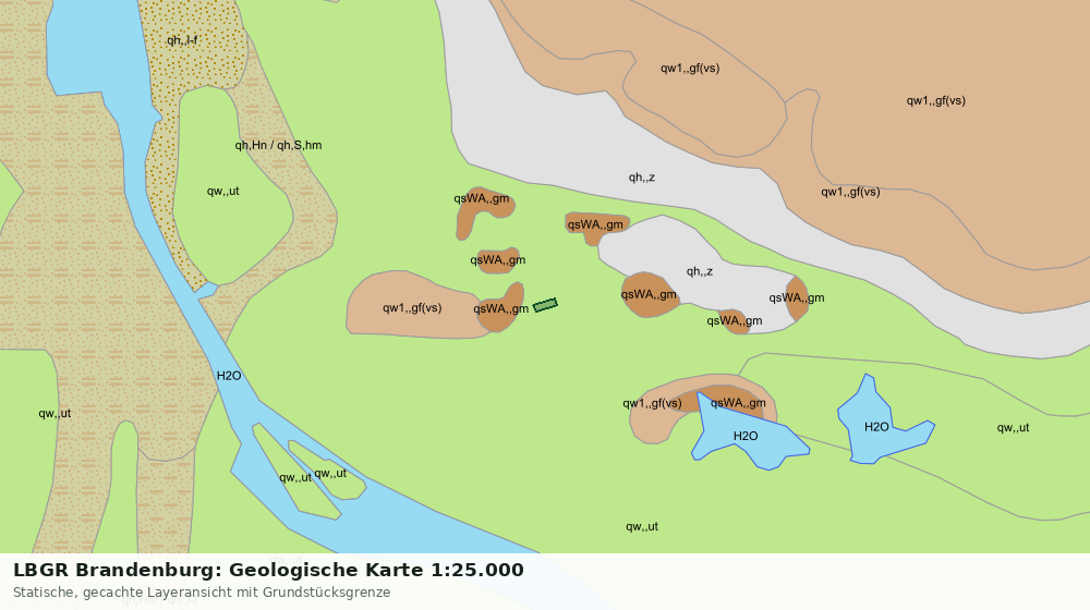 Statische Kartenansicht: LBGR Brandenburg: Geologische Karte 1:25.000