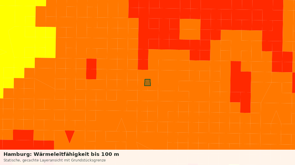 Statische Kartenansicht: Hamburg: Wärmeleitfähigkeit bis 100 m