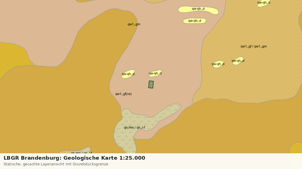 Statische Kartenansicht: LBGR Brandenburg: Geologische Karte 1:25.000
