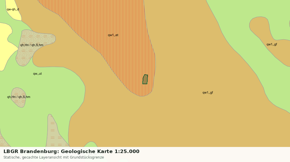Statische Kartenansicht: LBGR Brandenburg: Geologische Karte 1:25.000