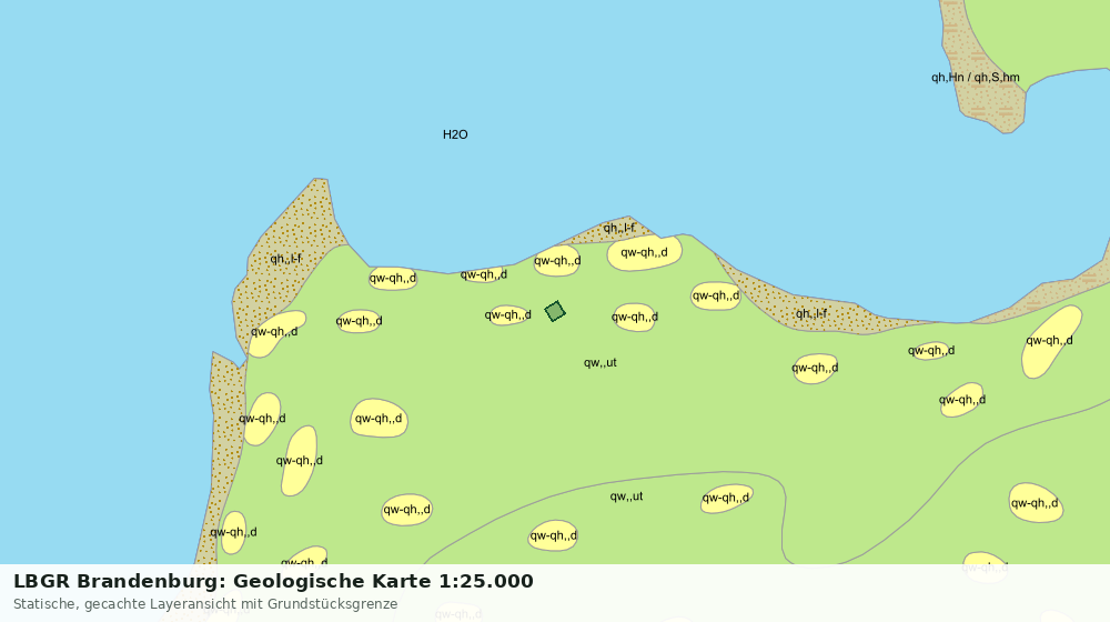 Statische Kartenansicht: LBGR Brandenburg: Geologische Karte 1:25.000
