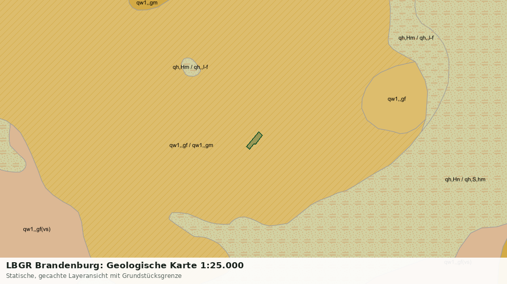 Statische Kartenansicht: LBGR Brandenburg: Geologische Karte 1:25.000