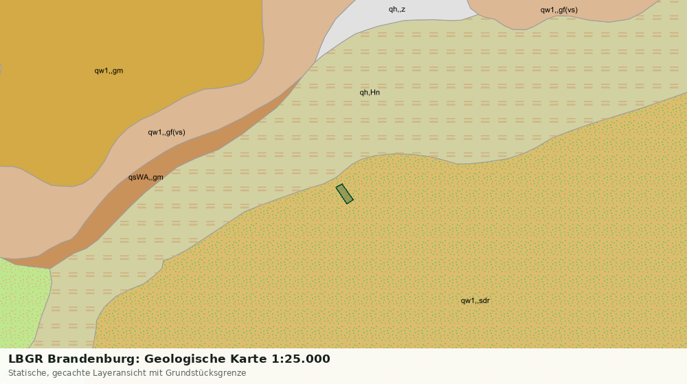 Statische Kartenansicht: LBGR Brandenburg: Geologische Karte 1:25.000