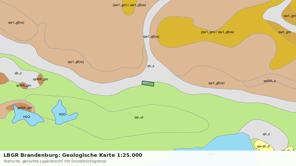 Statische Kartenansicht: LBGR Brandenburg: Geologische Karte 1:25.000
