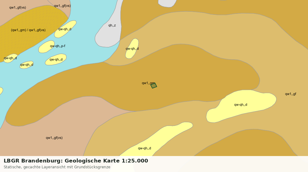 Statische Kartenansicht: LBGR Brandenburg: Geologische Karte 1:25.000