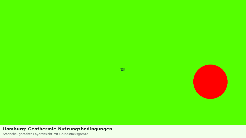 Statische Kartenansicht: Hamburg: Geothermie-Nutzungsbedingungen