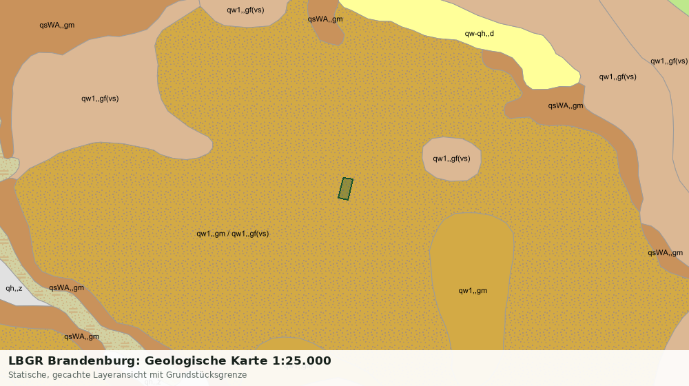 Statische Kartenansicht: LBGR Brandenburg: Geologische Karte 1:25.000