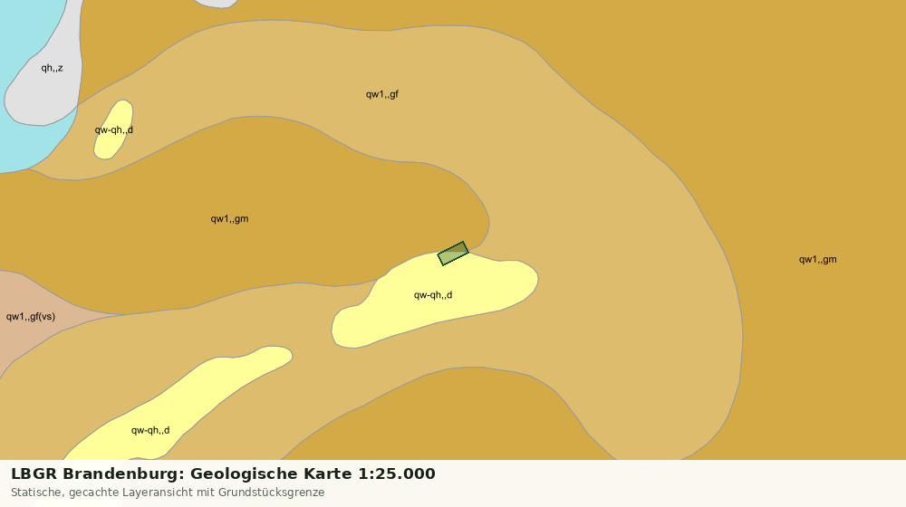 Statische Kartenansicht: LBGR Brandenburg: Geologische Karte 1:25.000