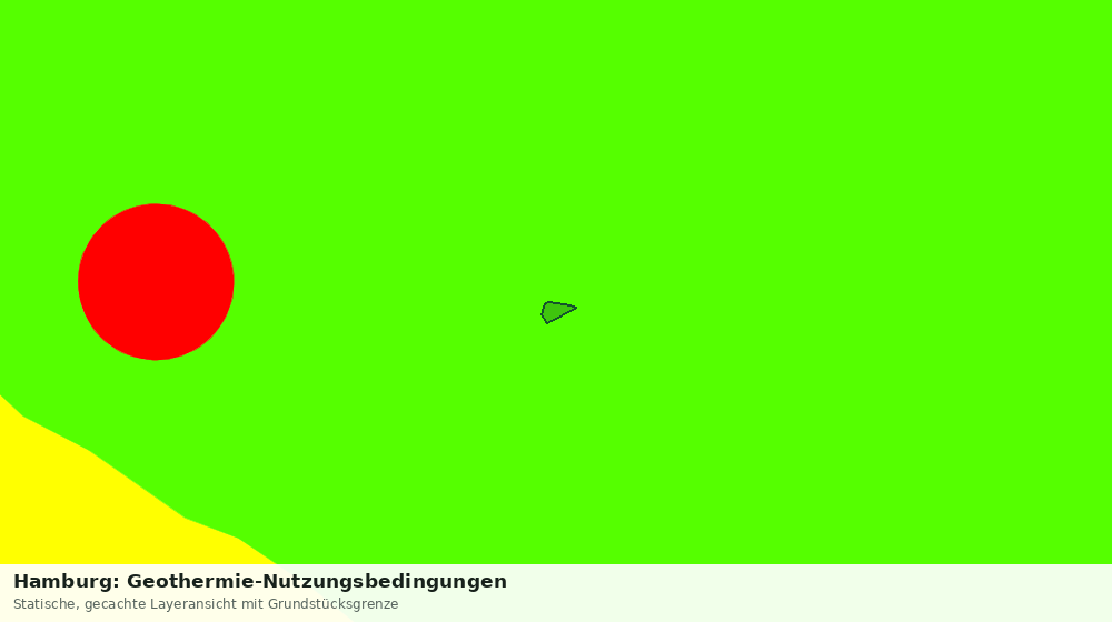 Statische Kartenansicht: Hamburg: Geothermie-Nutzungsbedingungen