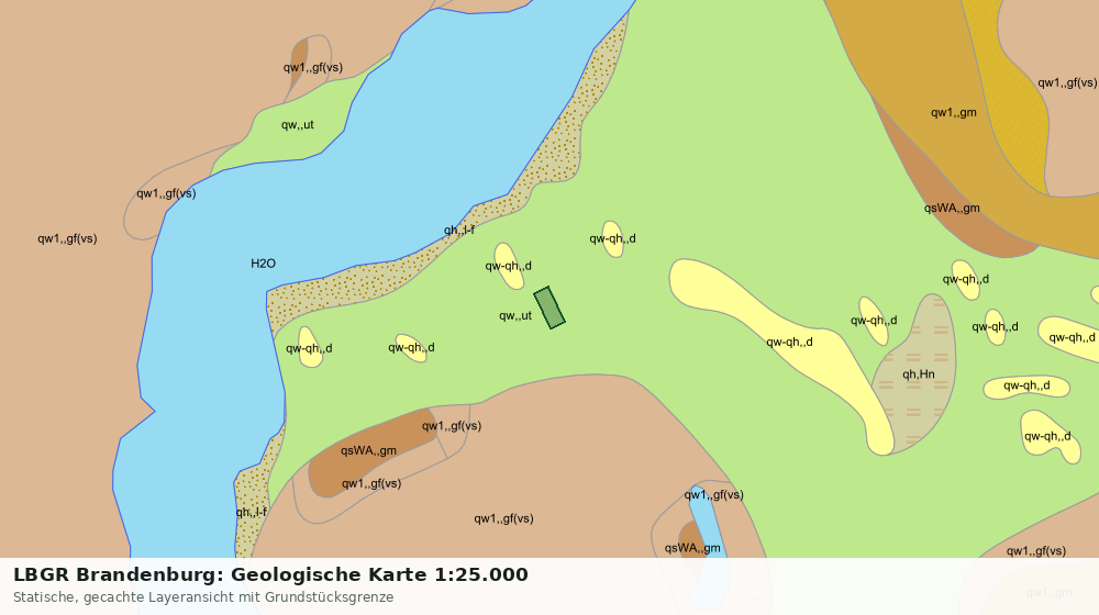Statische Kartenansicht: LBGR Brandenburg: Geologische Karte 1:25.000