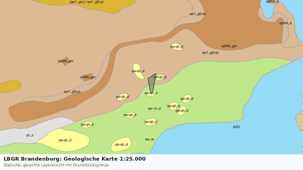 Statische Kartenansicht: LBGR Brandenburg: Geologische Karte 1:25.000