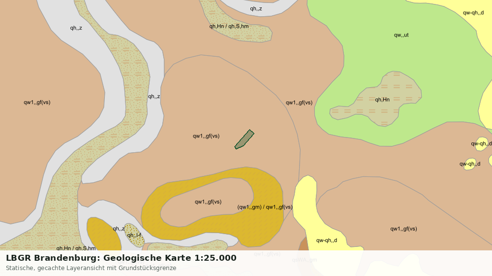 Statische Kartenansicht: LBGR Brandenburg: Geologische Karte 1:25.000